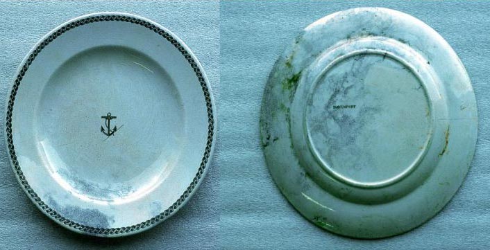 CSN China Plate in Green Rope and Anchor